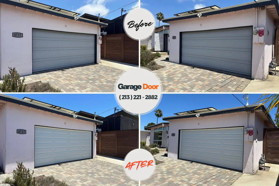 Before and after: garage door repair Four Square Mile, CO